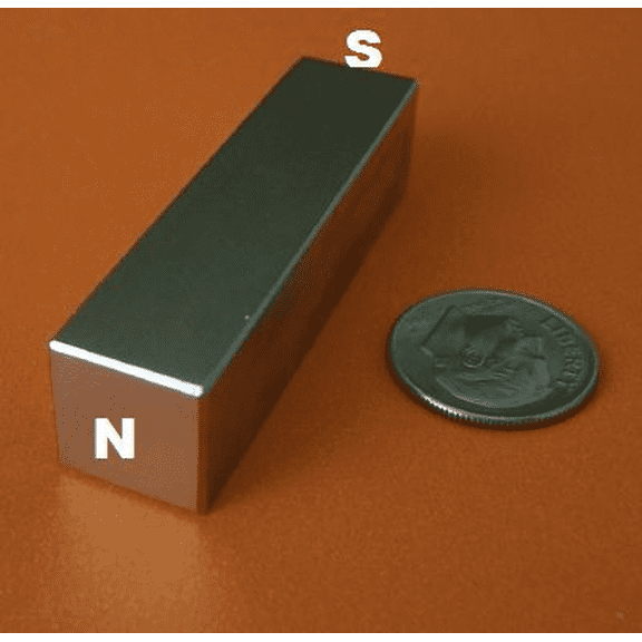 Neodymium Magnets 1/2 in x 1/2 in x 2 in
