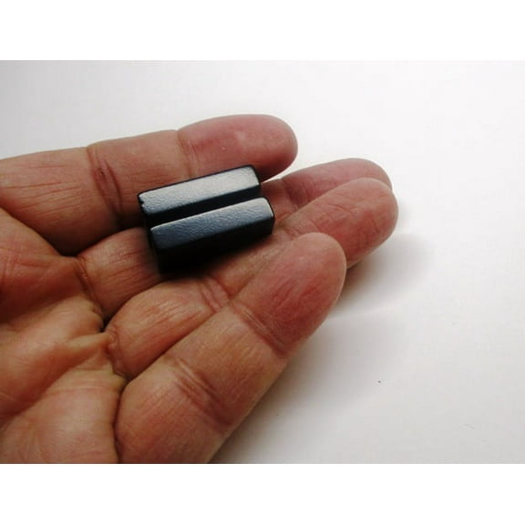 Neodymium Magnets 1" x 1/2" x 1/4" Grade N52 Set of 2 Black Epoxy Rare Earth
