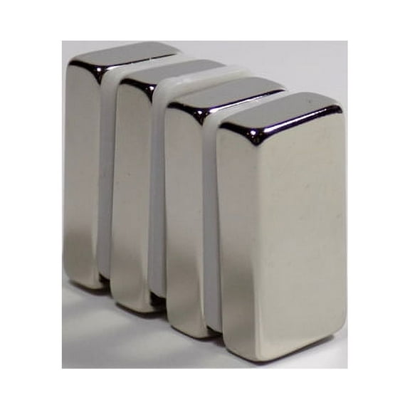 Neodymium Magnets 1" x 1/2" x 1/4" N52 Set of 4
