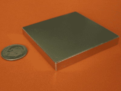 Neodymium Magnets 2 in x 2 in x 1/4 in Block Powerful