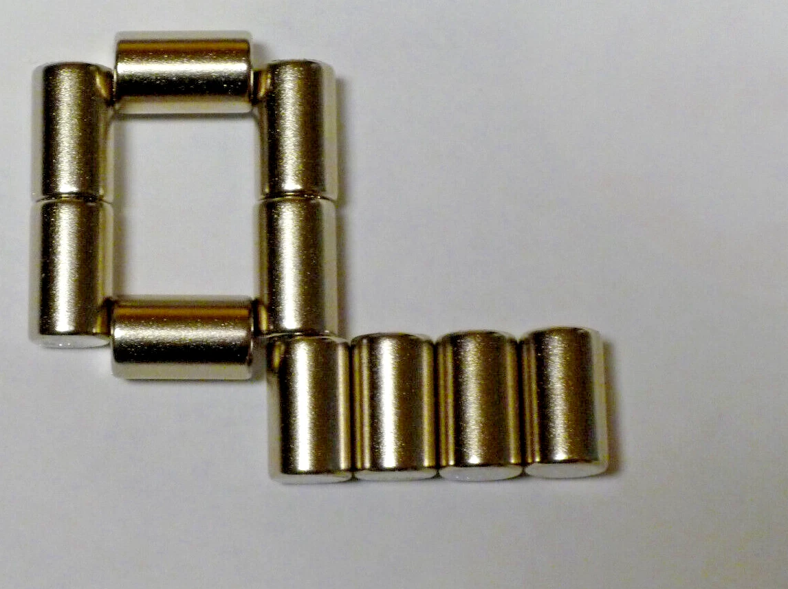 Neodymium Magnets Cylinder Shape 6 Mm Dia X 10 Mm Length (10 Pk), N50 Power