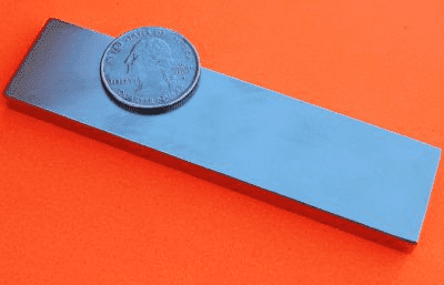 Neodymium Magnets Block 4 in x 1 in x 1/4 in NdFeB