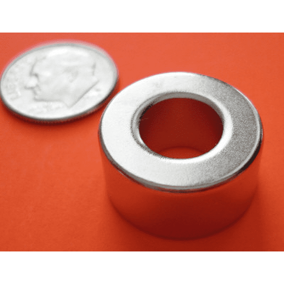 Neodymium Magnets Ring 3/4 in OD x 3/8 in ID x 3/8 in Rare Earth