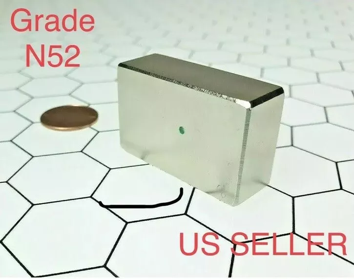 Neodymium N52 Block Magnet Rare Earth Super Strong 40Mm X 25Mm