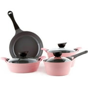 Neoflam 7-Piece Ceramic Cookware Set, Pink