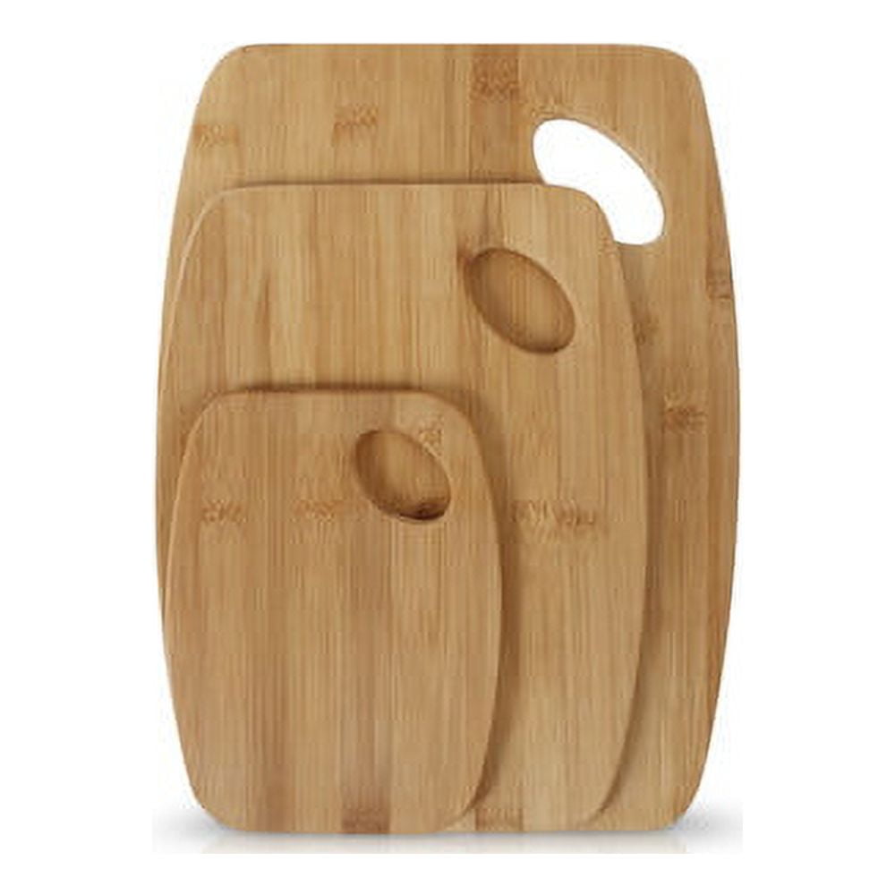 Neoflam Bello 3 Piece Bamboo Cutting Board with Handle