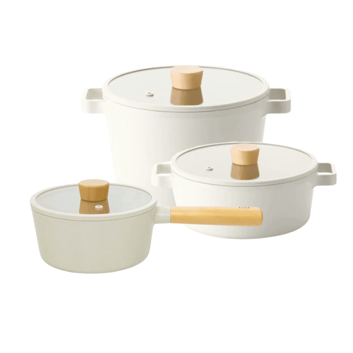 Neoflam FIKA Nonstick Cookware Pot Set with Lid, All Stovetops