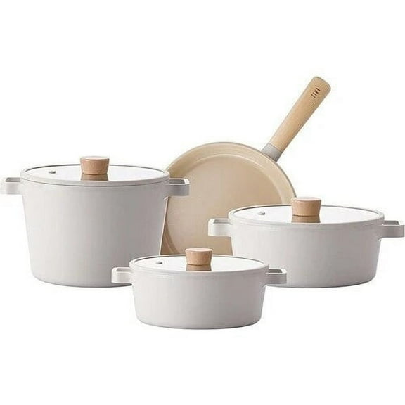 Neoflam Fika 7-Piece Nonstick Cookware Set with Lid, Made in Korea