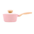 thumbnail image 1 of Neoflam Pink Retro 1.5qt Ceramic Coated Nonstick Saucepan with Glass Lid, Heat Resistant Bakelite Handle, Made in Korea ( 18cm/7" ), 1 of 8
