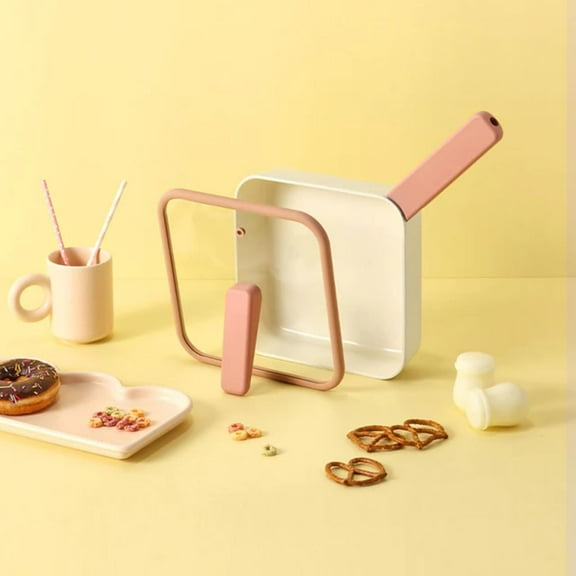 Neoflam Pippi 8.3" Square Standing Nonstick Compact Multi Frying Pan with Glass Lid, Ceramic Coated Skillet for Healthy Cooking, Versatile, Induction Compatible Cookware, Made in Korea (2.4qt)