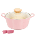 thumbnail image 1 of Neoflam Retro 3qt Non-Stick Ceramic Coated Stockpot with Glass Lid | Silicone Hot Handle Holder Included | Made in Korea, 1 of 10