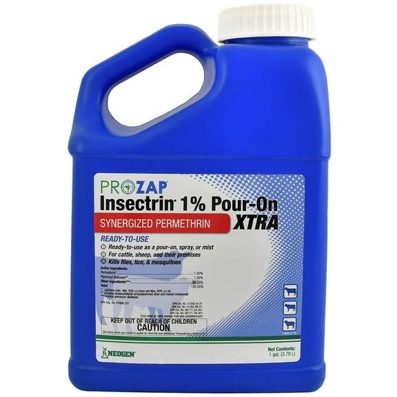 Neogen 1517010 Prozap Insectrin 1% Pour-On Xtra 1 Gallon, None