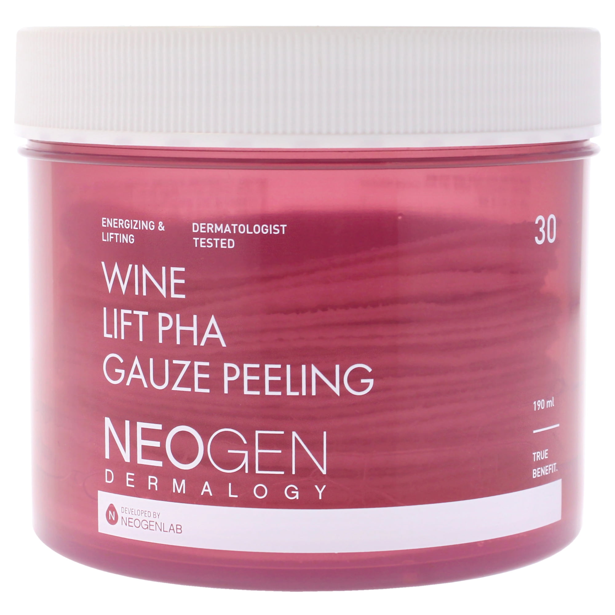 Neogen Bio-Peel Gauze Peeling Wine Facial Toner Pads, 6.42 fl oz and 30 pads