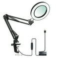 thumbnail image 1 of Neoglint Flexible Clamp-on Table Lamp with 8x Magnifier Swing Arm Dimmable LEDs Desk Light 3 Color Modes & 10 Brightness Levels Reading Working Studying Light, 1 of 7