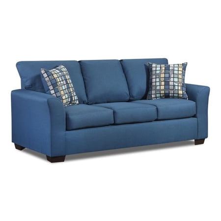 Neoliving Elijah Fabric Sofa with Reversible Cushions in Blue