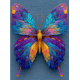 thumbnail image 1 of Neon Abstract Butterfly Canvas Nature Art Bedroom Living Room Home Wall Decor Poster Print, 1 of 8