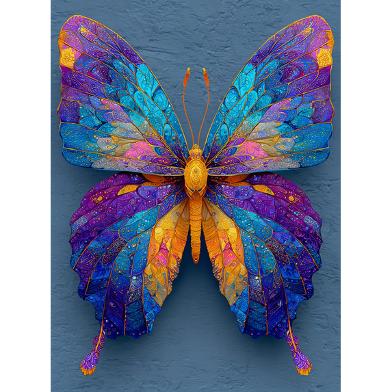 Neon Abstract Butterfly Canvas Nature Art Bedroom Living Room Home Wall Decor Poster Print