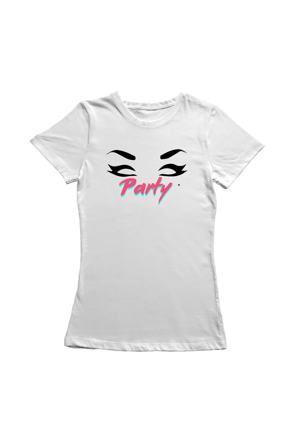Neon Adore Party Drag Queen Women White T-Shirt, Female x-Large