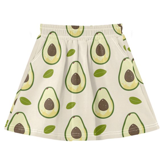 Neon Alien Spacecraft Bringing An Extraterrestrial Touch To The Cosmic Design Athletic Skirt with Pockets and Built-in Shorts for 3-8Y