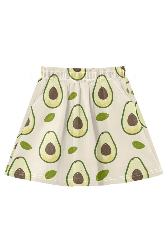 Neon Alien Spacecraft Bringing An Extraterrestrial Touch To The Cosmic Design Athletic Skirt with Pockets and Built-in Shorts for 3-8Y