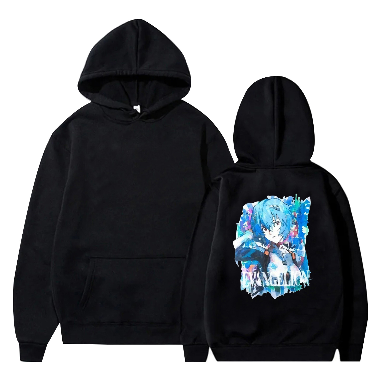 Eva Merch Neon Anime Genesis Evangelion Hoodies Souryuu Asuka Langley Ayanami Rei ...