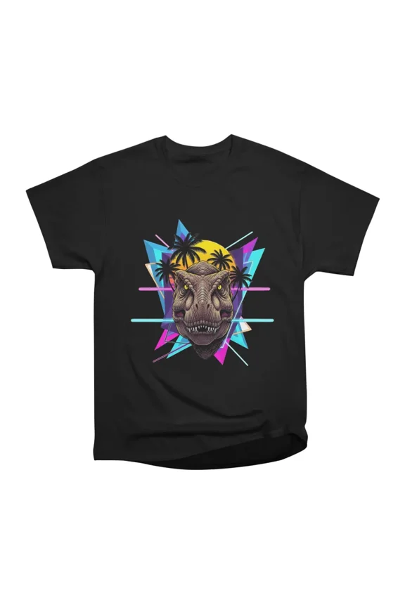 Neon Apex Dinosaur Synthwave TRex Design T-Shirt Tee Gift For Him Merch For Her Apparel Fo