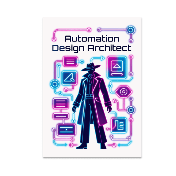 Neon Architecture Wall Art - Automation Design Architect - 13x19 Poster Print
