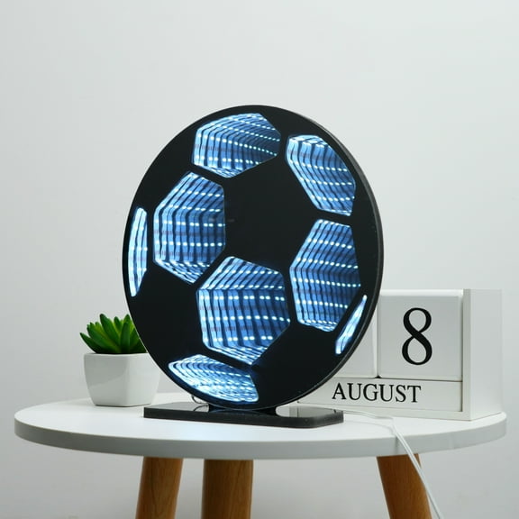 Neon Art Infinity Lights Wall & Desk Sign-Soccer Ball (ISOCCER)