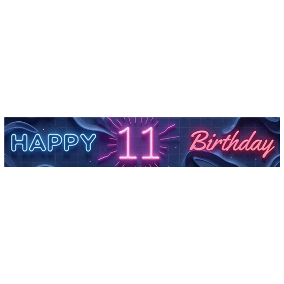 Neon Banner Glow Party Backdrop Colorful Design for Kids Celebration Party Decoration Indoor Use