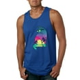 thumbnail image 1 of Neon Beach Sunset Cat California Vibes | Mens Animal Lover Graphic Tank Top, Royal, Small, 1 of 4
