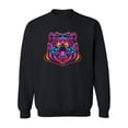 thumbnail image 1 of Neon Bear  Sweatshirt Women -Image by Shutterstock, Female 3X-Large, 1 of 4