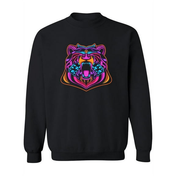 Neon Bear  Sweatshirt Women -Image by Shutterstock, Female Large