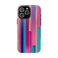 thumbnail image 1 of Neon Birch Vector with Pink and Cyan Lines Abstract Pattern Phone Case with iPhone 17 to 11 Pro Max, 1 of 2