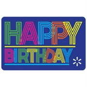 Neon Birthday Walmart eGift Card