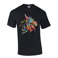 thumbnail image 1 of Neon Black Light Dragon House of Dragon Moonlight Mens Short Sleeve T-shirt Graphic Tee-Black-large, 1 of 4