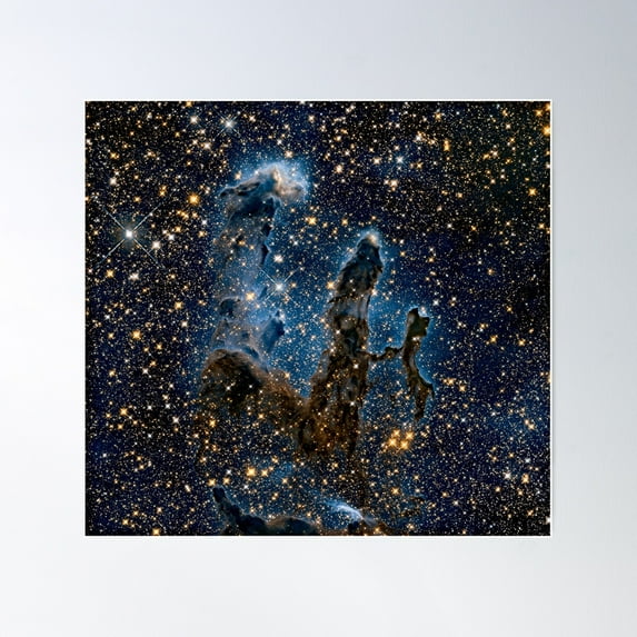 Neon Blacklight Space Posters Hypercolor Stars Nebula Poster Wall Art, Modern Wall Decor For Living Room Bedroom, 24x24 UNFRAMED