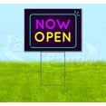 thumbnail image 1 of Neon Brick Now Open  (18"" X 24"") Yard Sign, Includes Metal Step Stake, 1 of 3