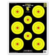 Neon Bullseye - Ultra Bright Paper Shooting Targets - 19"x25" 20 Pack