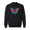 thumbnail image 1 of Neon Butterfly Sweatshirt Women -Image by Shutterstock, Female x-Large, 1 of 4