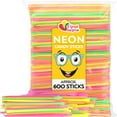 Neon Candy Straws Sugar Filled Candy Straws 600 Sticks Parade