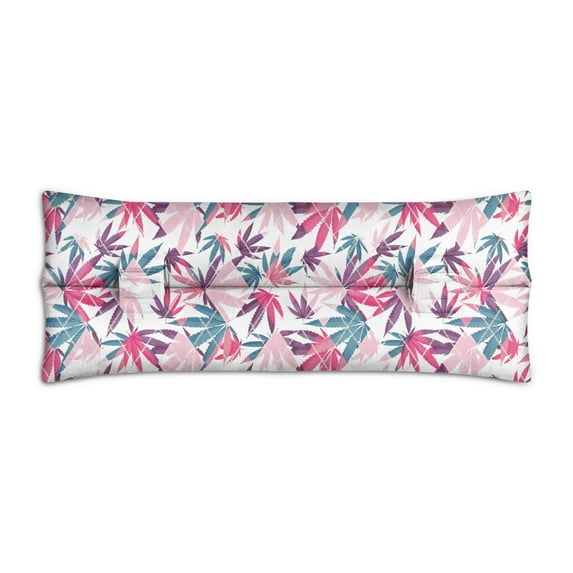Neon Cannabis Leaf Mastectomy Pillow - Lightweight Car Cushion for Rib Fracture & Upper Body Recovery