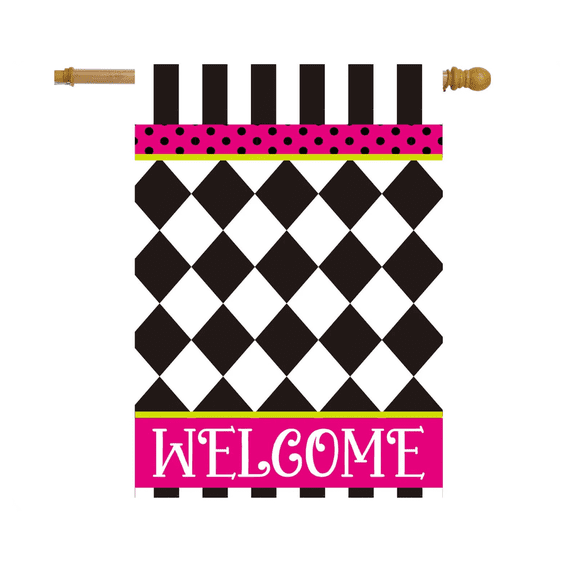 Neon Checkerboard Flag 12x18 POLE NOT INCLUDED Garden Flag