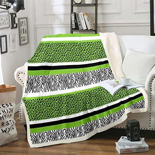 Neon Cheetah Print Throw 50 X60 Throw Blanket For Girls Women Rainbow Leopard Fleece Blanket Wild Zebra Stripes Sherpa Blanket Wild Animal Fuzzy Blanket Wildlife Theme Bedroom De Walmart