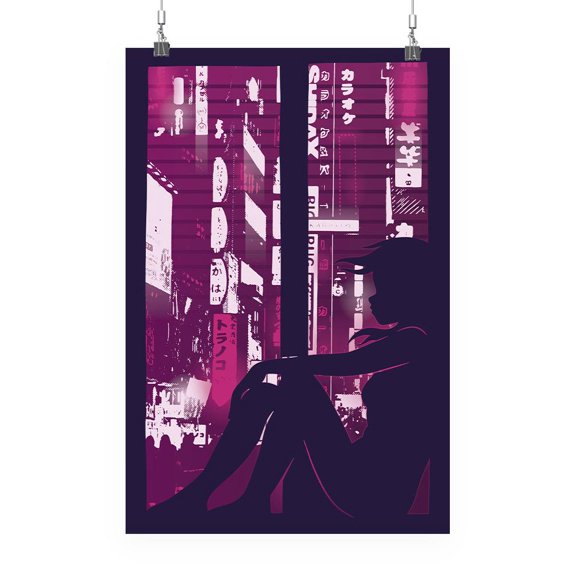 Neon City In The Night Poster - Smartprints Designs,