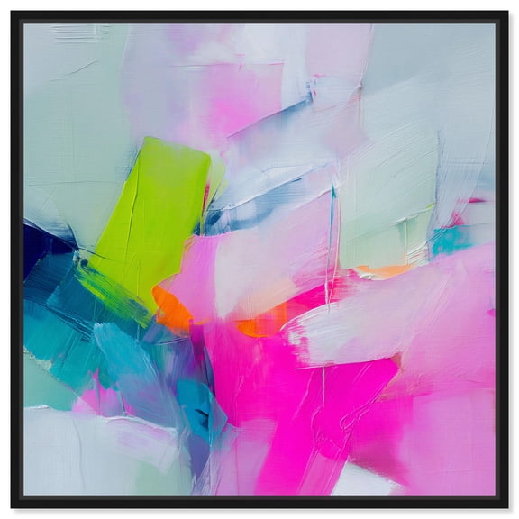 Neon Cloudscape II Canvas Print Pastel Wall Decor by Art Remedy, Black Frame, 30 x 30