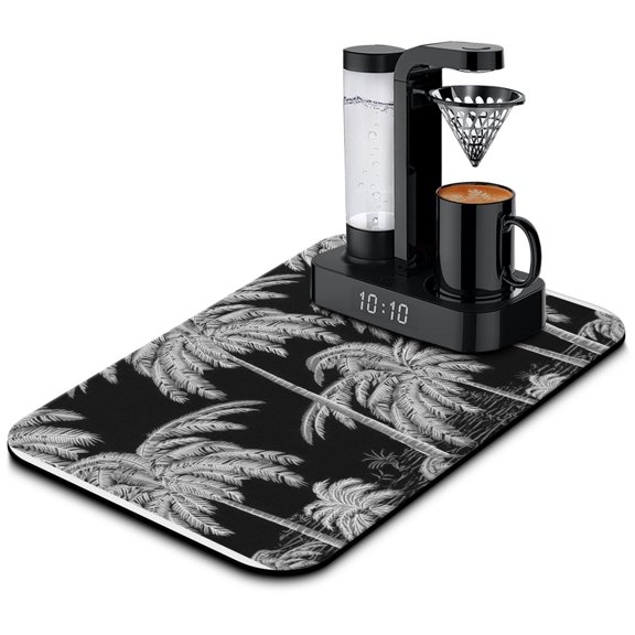 Neon Coffee Maker Mat - Orange Sunset Absorbent Pad for Coffee Bar, Multi-Functional Counter Protector