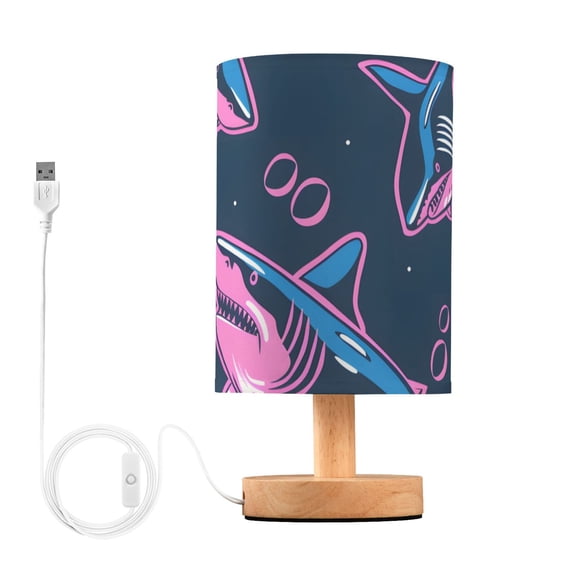 Neon Colored Fishes and Bubbles Table Lamp with USB Port LED Warm Light Lamp Night Light Home Decor