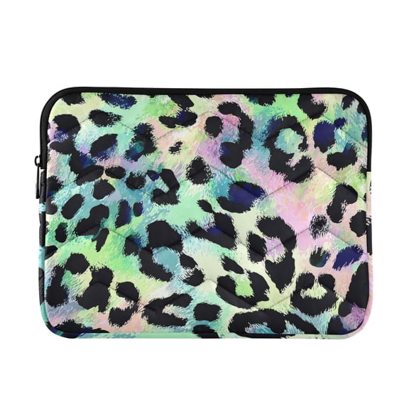 Neon Colored Leopard Skin Quilted Laptop Protective Cases Computer Sleeves Tablet Bags Briefcases M