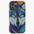 thumbnail image 1 of Neon Colorful Abstract Wolf Pixel Art Phone Case for iPhone 16 15 14 13 12 11 Pro Max - Unique Design Phone M97, 1 of 2