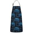 thumbnail image 1 of Neon Controllers Games Icons Black Pattern Apron-Garden Aprons for Women with Pockets-Cotton Linen Waterproof Kitchen Cooking Gardening Aprons Adjustable for Kitchen,Cooking,BBQ and Salon 33x27 Inch, 1 of 5